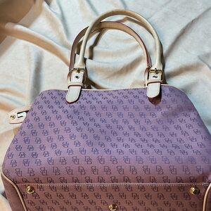 Dooney & Bourke Lavender and Cream Shoulder Bag